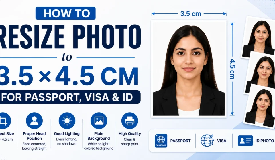 How to Resize Photo to 3.5×4.5 cm for Passport, Visa & ID