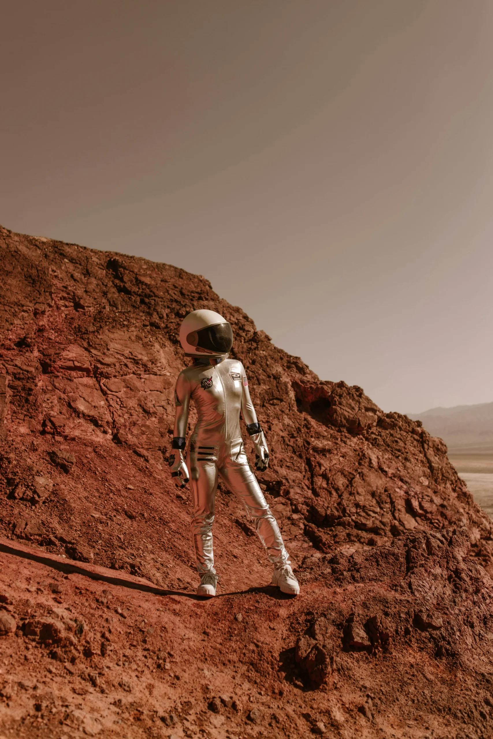Astronaut on dark alien planet, sci-fi horror setting for Directive 8020