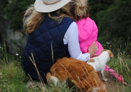 Mother and daughter sharing a warm hug on Mother's Day