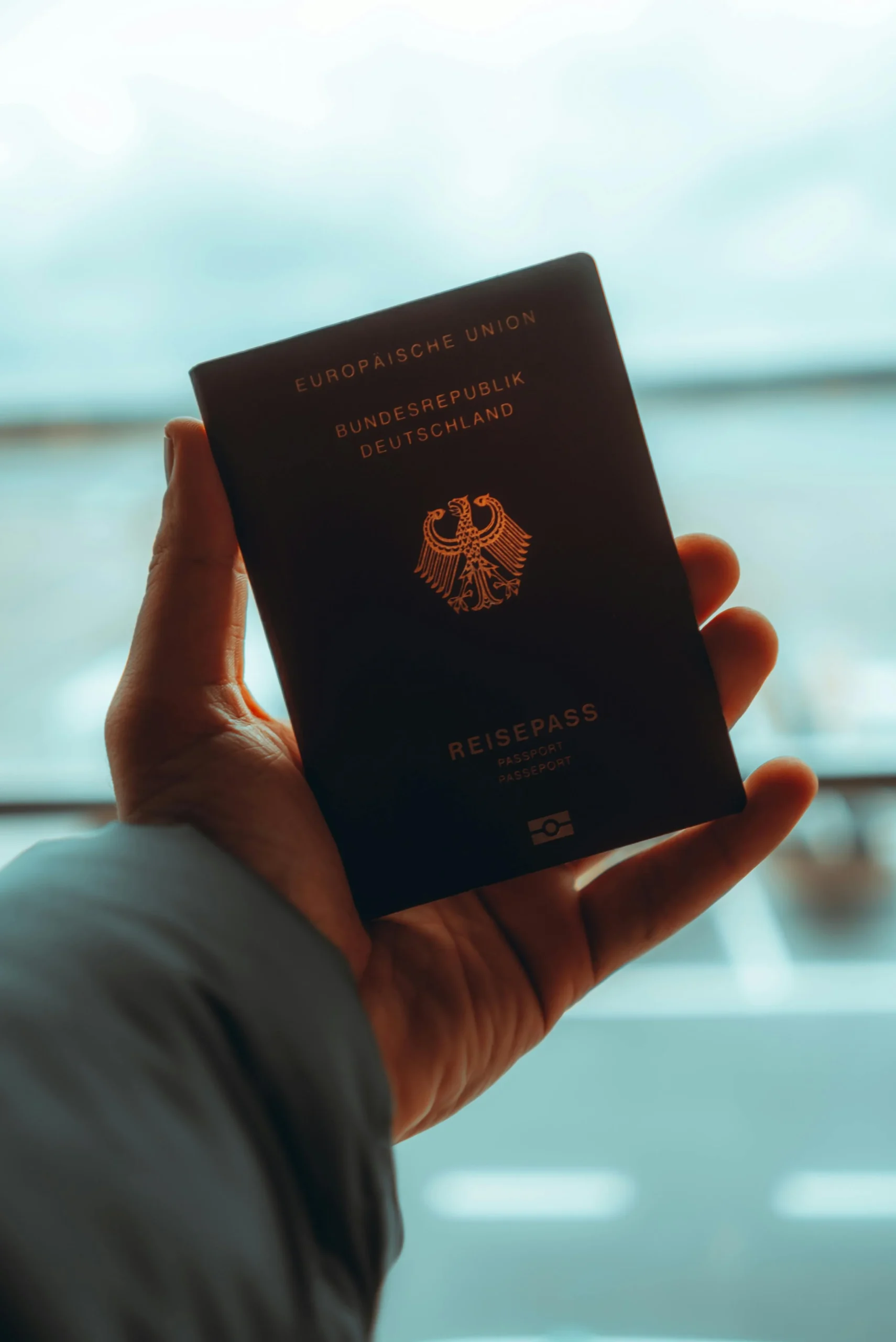 Indian passport document open on application desk